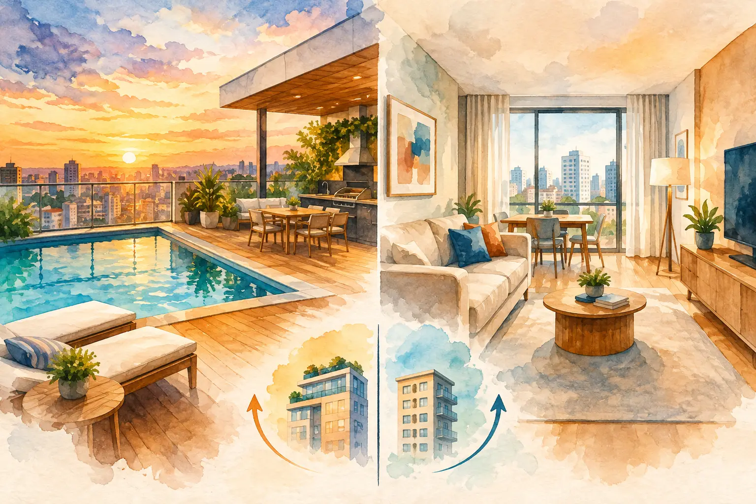 Cobertura ou apartamento: qual valoriza mais?